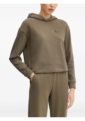 Armani Exchange logo-plaque hoodie - Green