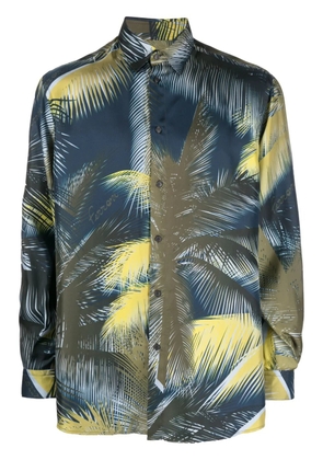 Ferrari graphic-print silk shirt - Blue