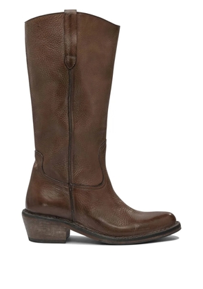 Moma leather cowboy boots - Brown
