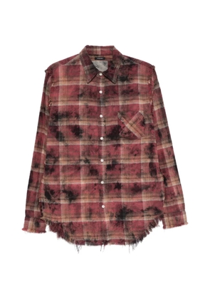 R13 long-sleeve plaid shirt - Red
