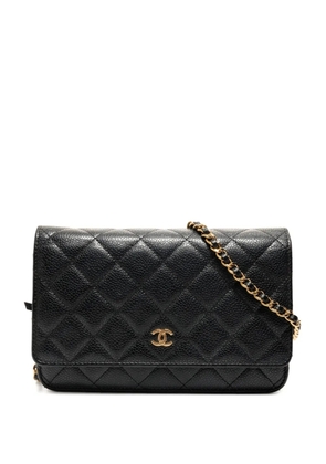 CHANEL Pre-Owned 2016-2017 Classic Flap chain-strap shoulder bag - Black