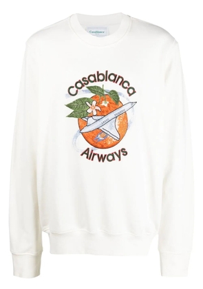 Casablanca Orbite Autour De L'Orange sweatshirt - White