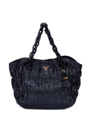 Prada Pre-Owned Gaufre chain handle tote bag - Black