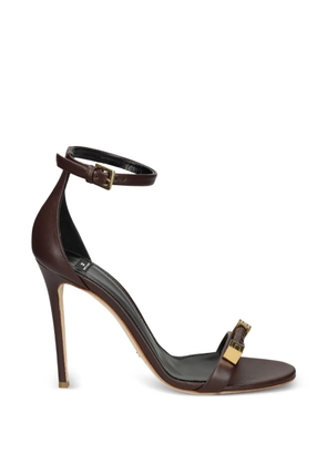 Elisabetta Franchi logo-plaque sandals - Brown