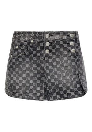 MISBHV buttoned patterned skirt - Black
