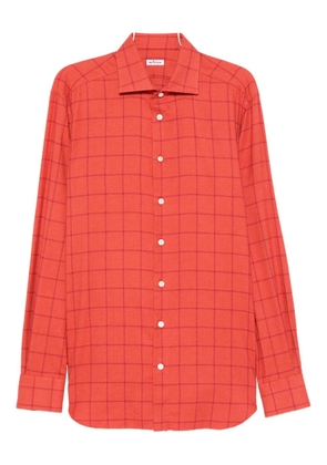 Kiton checked buttoned shirt - Red