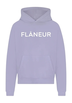 FLÂNEUR logo-print hoodie - Purple