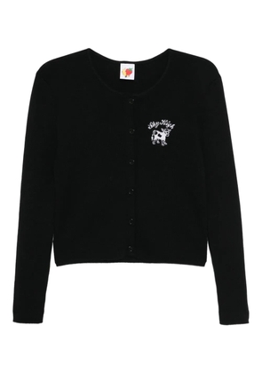 Sky High Farm intarsia-knit logo cardigan - Black
