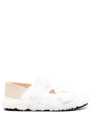 Nº21 logo-embroidered Fussbett sandals - White