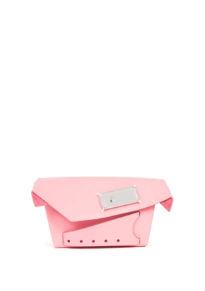 Maison Margiela Snatched leather clutch bag - Pink
