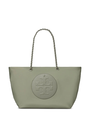 Tory Burch chain-strap logo-plaque tote bag - Green
