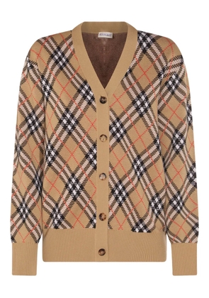 Burberry checked cardigan - Neutrals