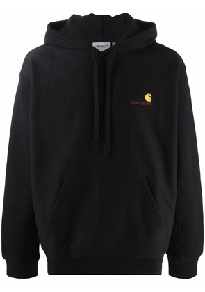Carhartt WIP embroidered logo drawstring hoodie - Black