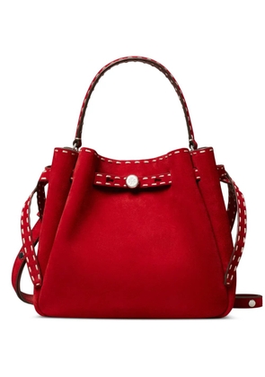 Tory Burch Romy pick stitch bucket bag - Red