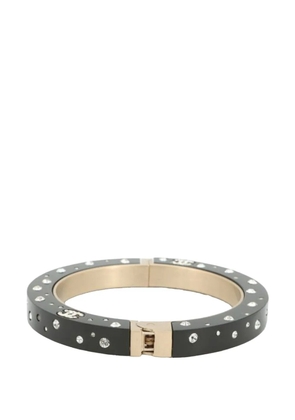 CHANEL Pre-Owned 2009 Resin CC Rhinestone Bangle costume bracelet - Gold