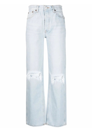 RE/DONE wide-leg distressed jeans - Blue