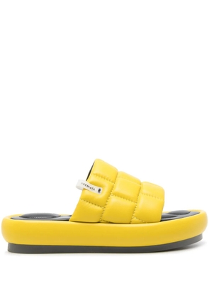 Premiata quilted leather slides - Yellow