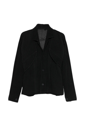 Homme Plissé Issey Miyake pleated cropped blazer - Black