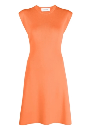 Yves Salomon fine-ribbed sleeveless mini dress - Orange