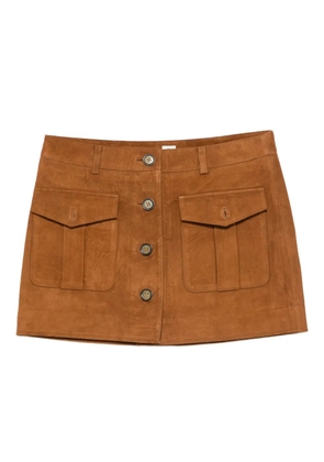 The Garment flap-pocket mini skirt - Brown