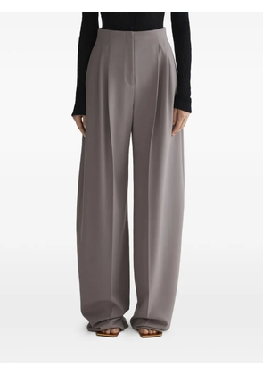 Mugler high-waisted wide-leg trousers - Grey