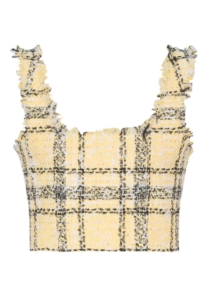 Balmain glittered tweed top - Yellow