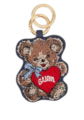 GANNI teddy keyring - Brown