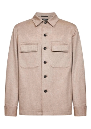 Zegna chest-pocket overshirt - Neutrals
