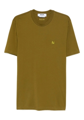 MSGM embroidered-logo T-shirt - Green