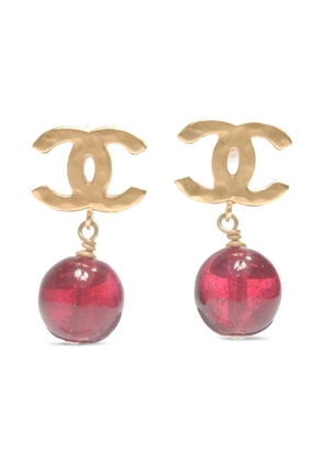 CHANEL Pre-Owned 2011 Chanel CC Mark drop earrings - Gold
