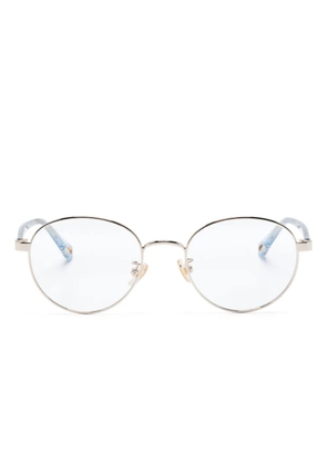 Chloé Eyewear logo-engraved round-frame glasses - Gold