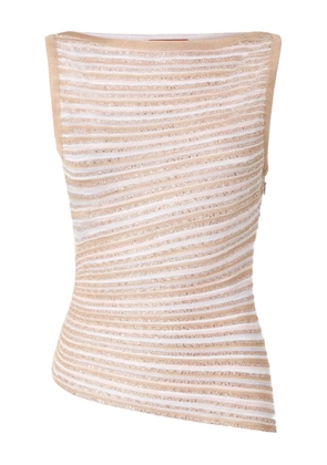 Missoni stripe embellished sleeveless top - White