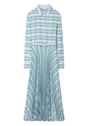 Tory Burch graphic-print twill dress - Blue