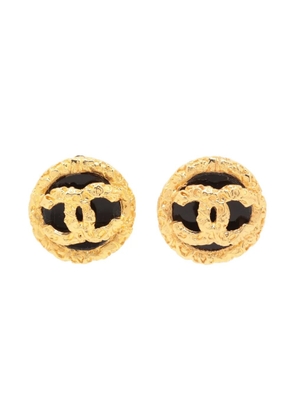 CHANEL Pre-Owned 1993 interlocking-CC earrings - Gold
