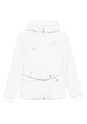 Casablanca hooded belted ski jacket - White