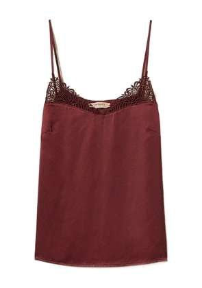 TWINSET lace-trimmed top - Red