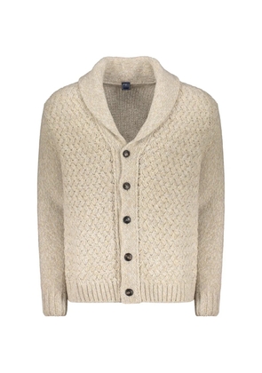 Fedeli knitted-texture shawl-collar cardigan - Neutrals