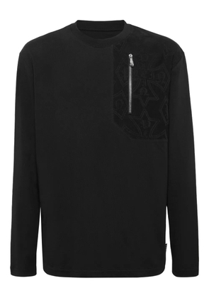 Philipp Plein zip-pocket long-sleeve T-shirt - Black