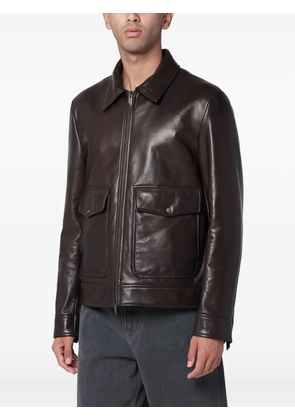 Salvatore Santoro flap-pocket leather jacket - Brown