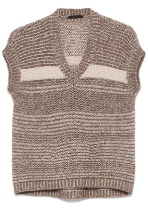 Transit ribbed-knit vest - Brown