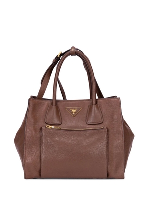 Prada Pre-Owned Bruciato logo leather tote bag - Brown