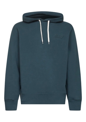 Autry drawstring-hood cotton sweatshirt - Green