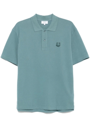 Maison Kitsuné Bold Fox Head-patch polo shirt - Blue