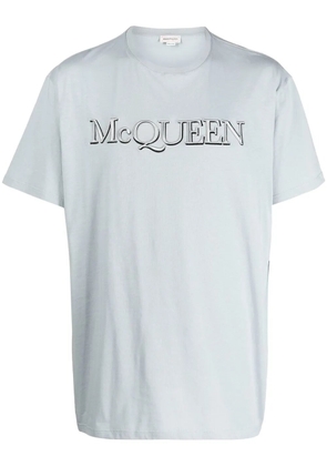 Alexander McQueen logo-print cotton T-shirt - Grey