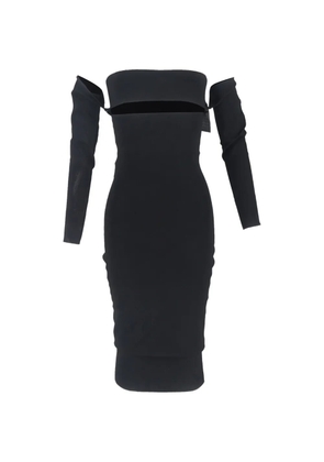 Alexander McQueen Pre-Owned cut-out off-shoulder midi dress - Black