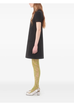 Valentino Garavani leopard-bow mini dress - Black