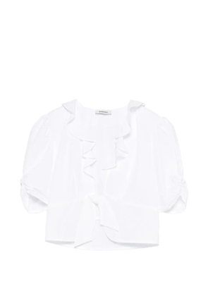 SANDRO ruffled-collar blouse - White