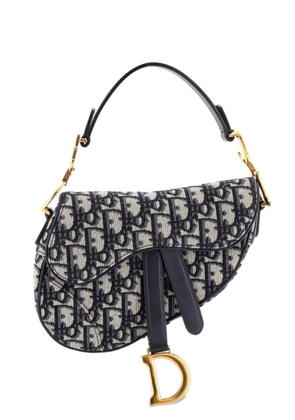 Christian Dior Pre-Owned Saddle Handbag Oblique Canvas Mini shoulder bag - Blue