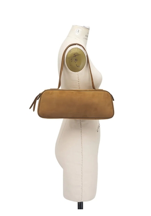 KHAITE Simona suede shoulder bag - Neutrals