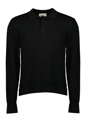 Officine Generale long-sleeve polo shirt - Black